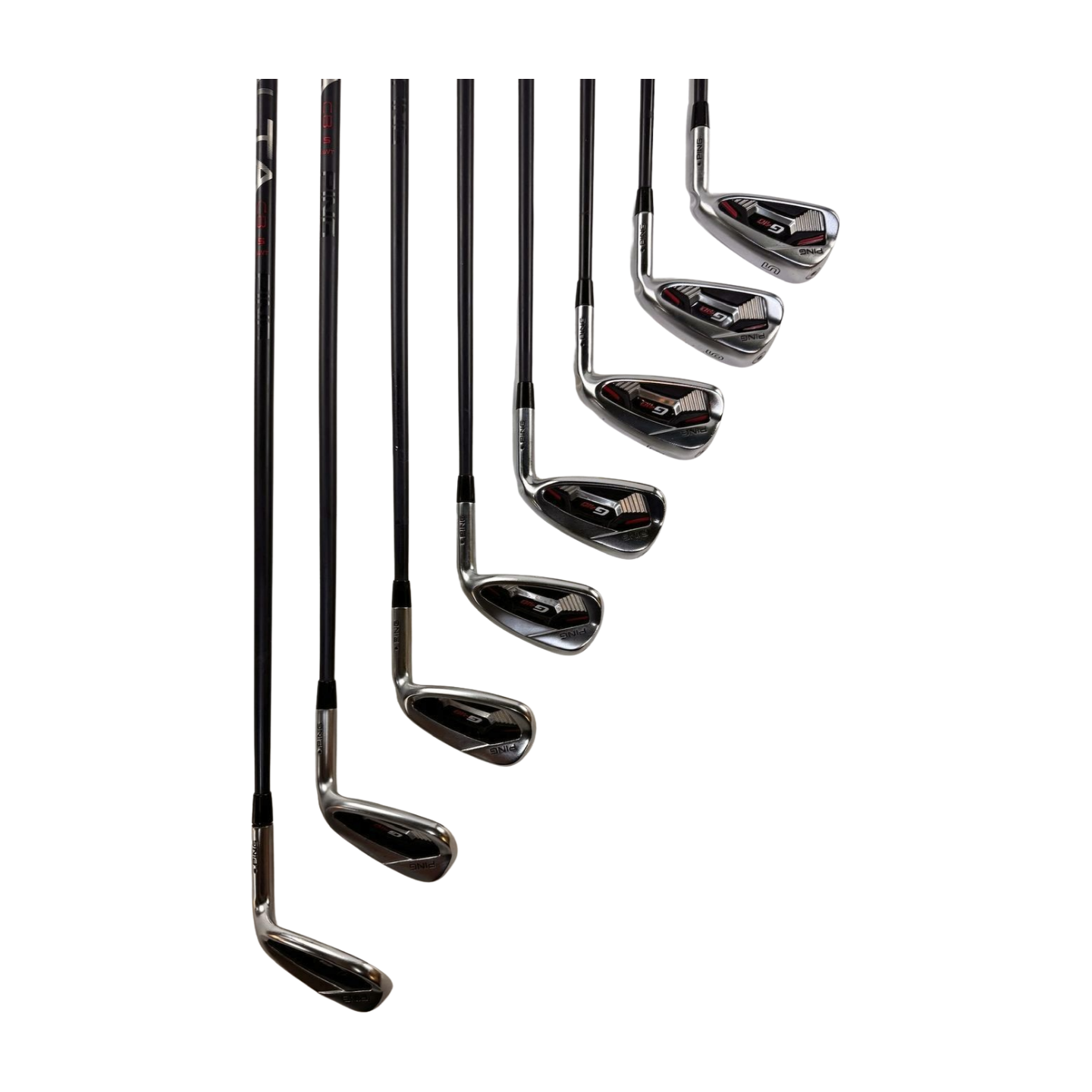 PING G410 IRON SET BLACK DOT 5-PW UW SW S FLEX RH