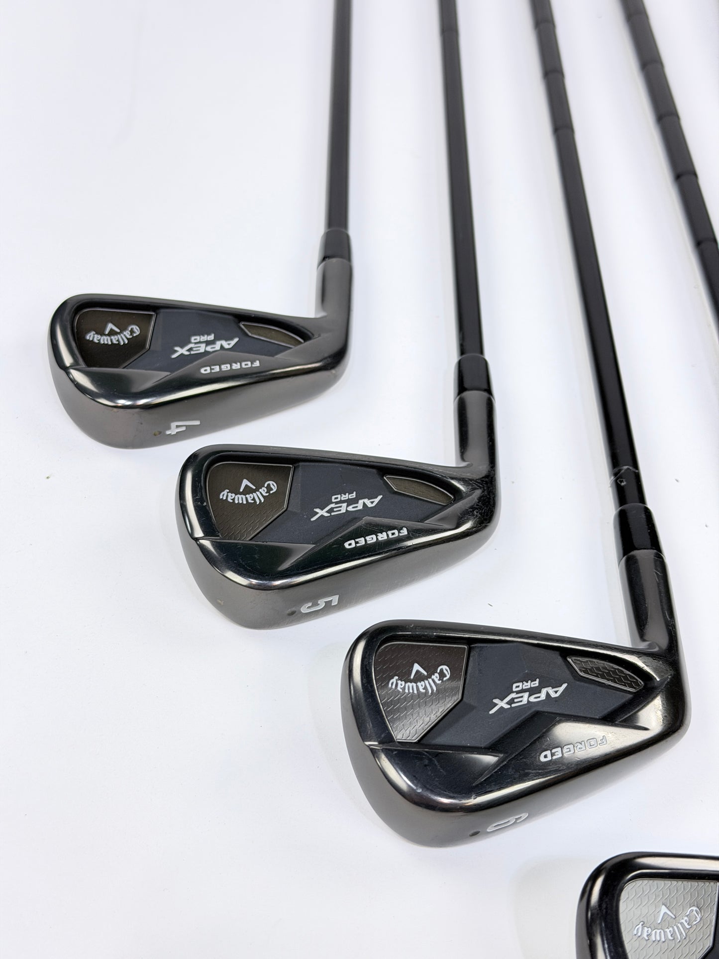 CALLAWAY APEX PRO 2019 BLACK IRON SET 4-PW AW S FLEX LH