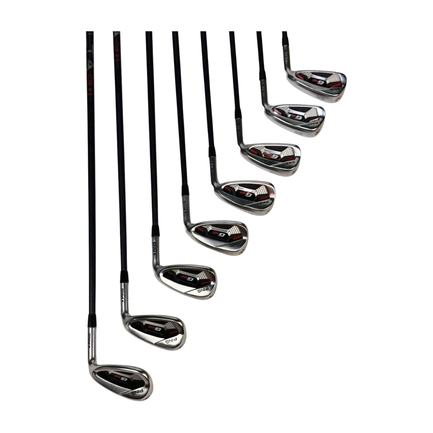 PING G410 IRON SET BLACK DOT 5-PW UW SW R FLEX RH