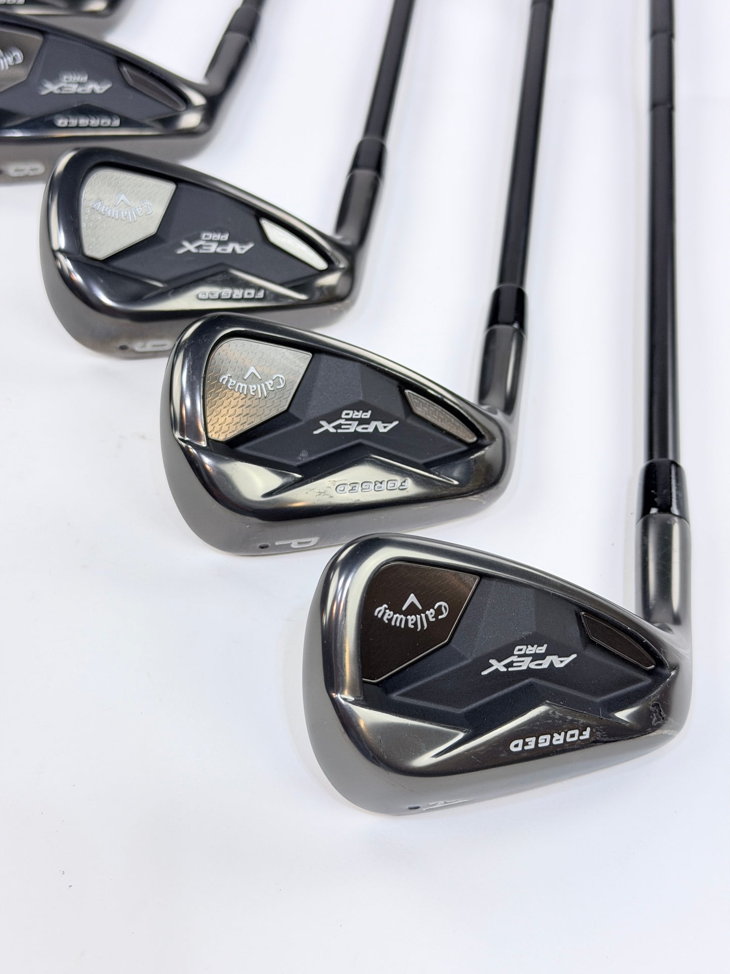 CALLAWAY APEX PRO BLACK 19 4-PW AW IRON SET S FLEX LH