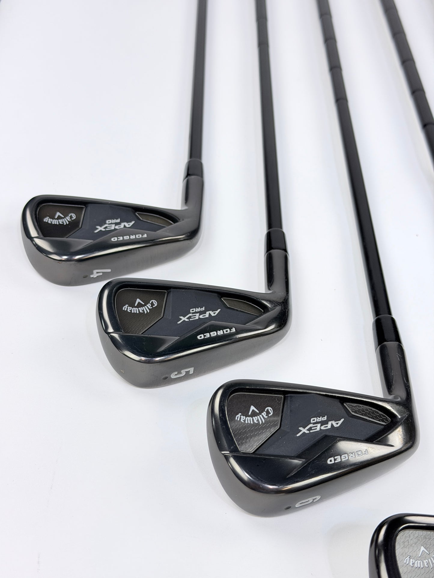 CALLAWAY APEX PRO BLACK 19 4-PW AW IRON SET S FLEX LH