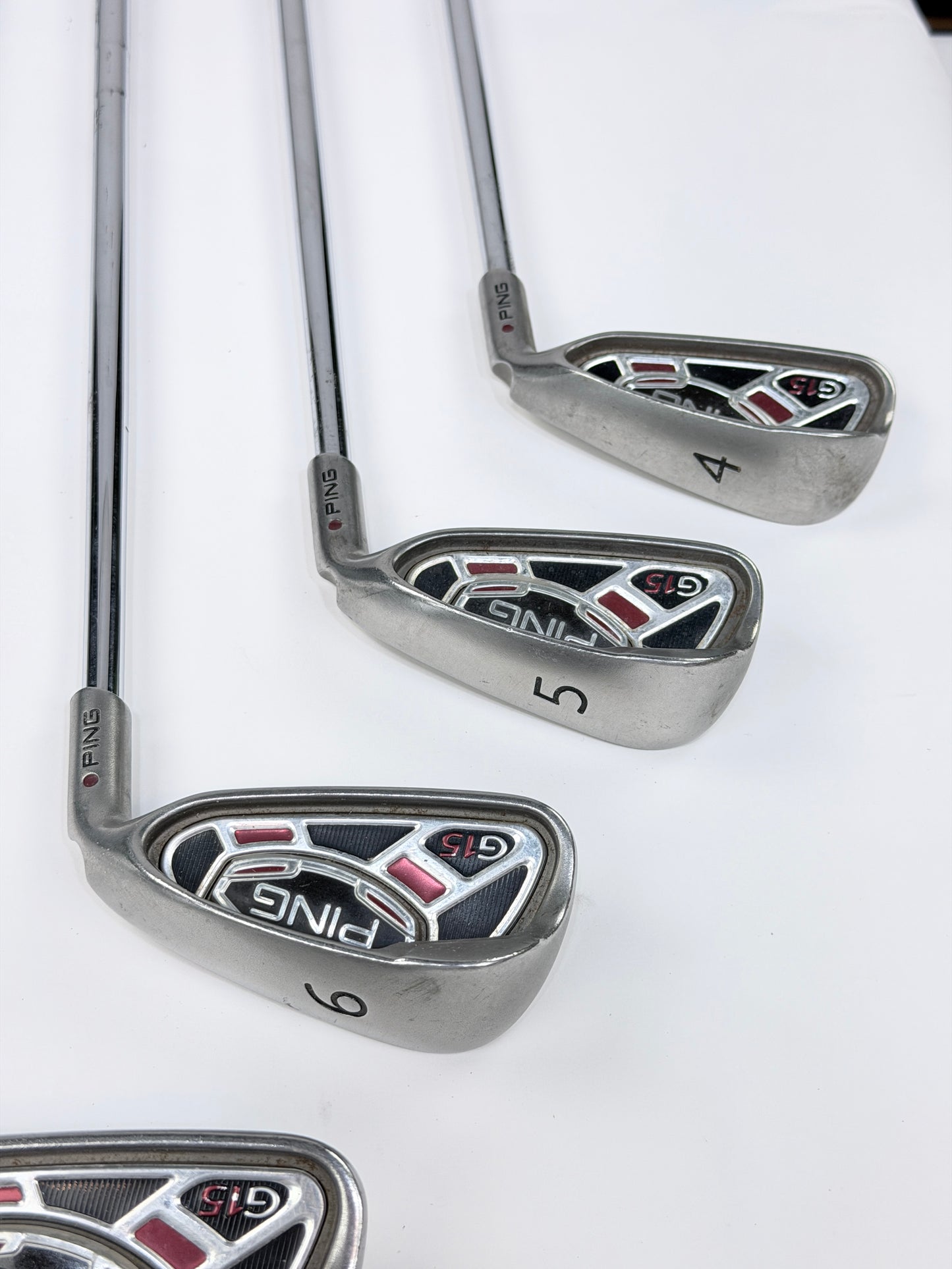 PING G15 IRON SET RED DOT 4-PW UW SW S FLEX RH