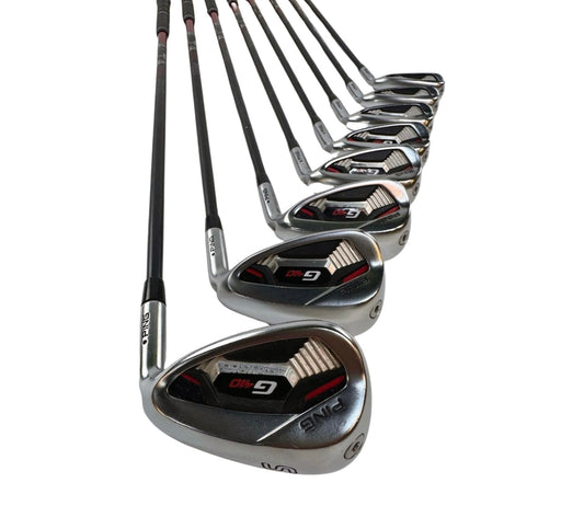PING G410 IRON SET BLACK DOT 5-PW UW SW S FLEX RH