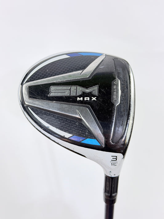 TAYLORMADE SIM MAX 3 WOOD 15° R FLEX RH 43”