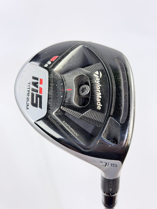 TAYLORMADE M5 TITANIUM 15° 3 WOOD S FLEX RH 42.25”