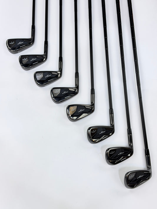 CALLAWAY APEX PRO BLACK 19 4-PW AW IRON SET S FLEX LH