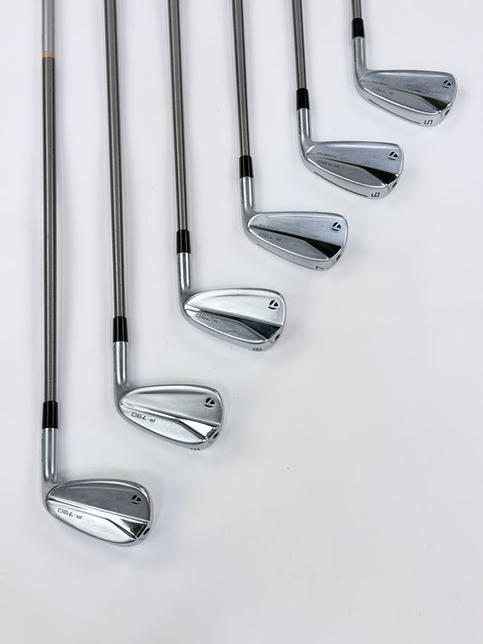2021 TAYLORMADE P790 IRON SET 5-PW STEELFIBER SHAFT S FLEX RH +.25”