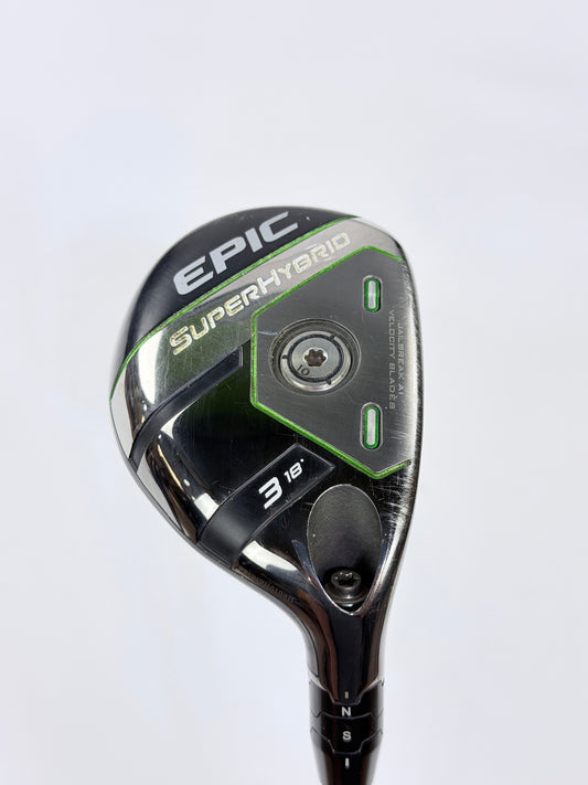 CALLAWAY EPIC SUPER HYBRID 3 HYBRID 18° SENIOR FLEX RH 40.5”