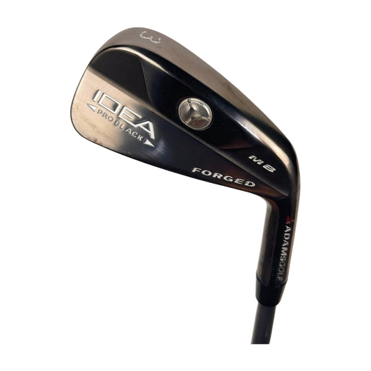 ADAMS IDEA PRO BLACK FORGED MB 3 IRON S FLEX RH 39”