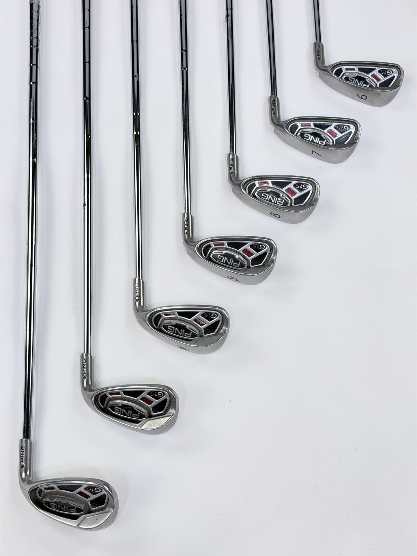 PING G15 IRON SET RED DOT 6-PW UW SW S FLEX RH