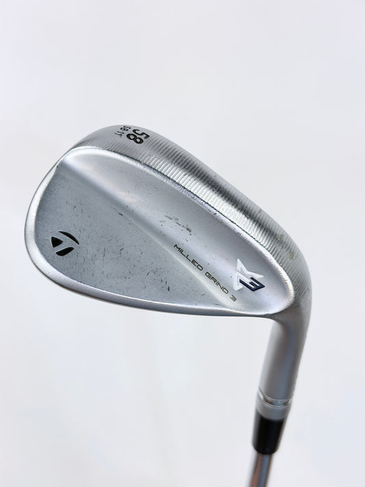 TAYLORMADE MILLED GRIND 3 58° WEDGE S FLEX RH 35”