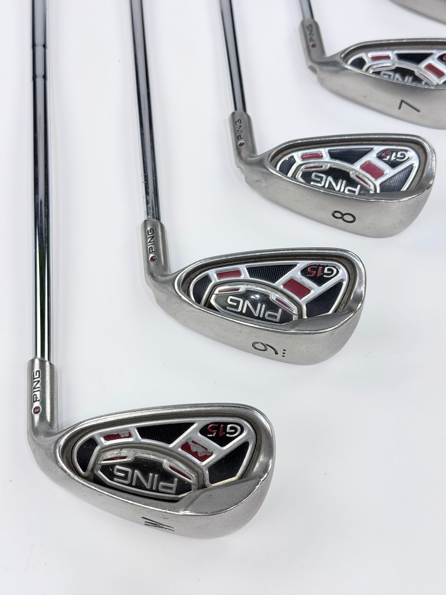PING G15 IRON SET RED DOT 6-PW UW SW S FLEX RH