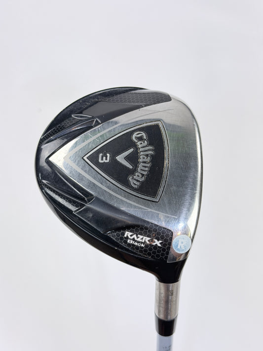 CALLAWAY RAZR X BLACK 3 WOOD R FLEX RH 42.5”