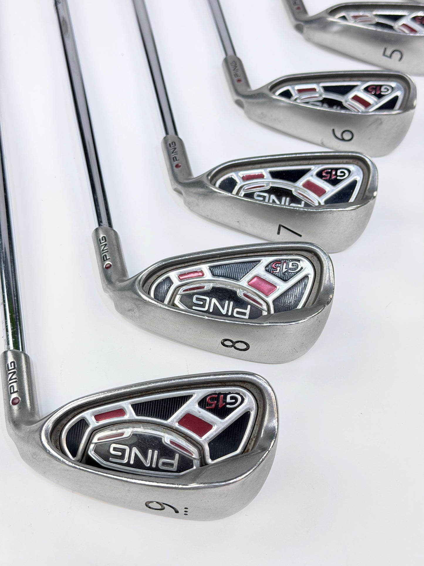 PING G15 IRON SET RED DOT 4-PW UW SW S FLEX RH