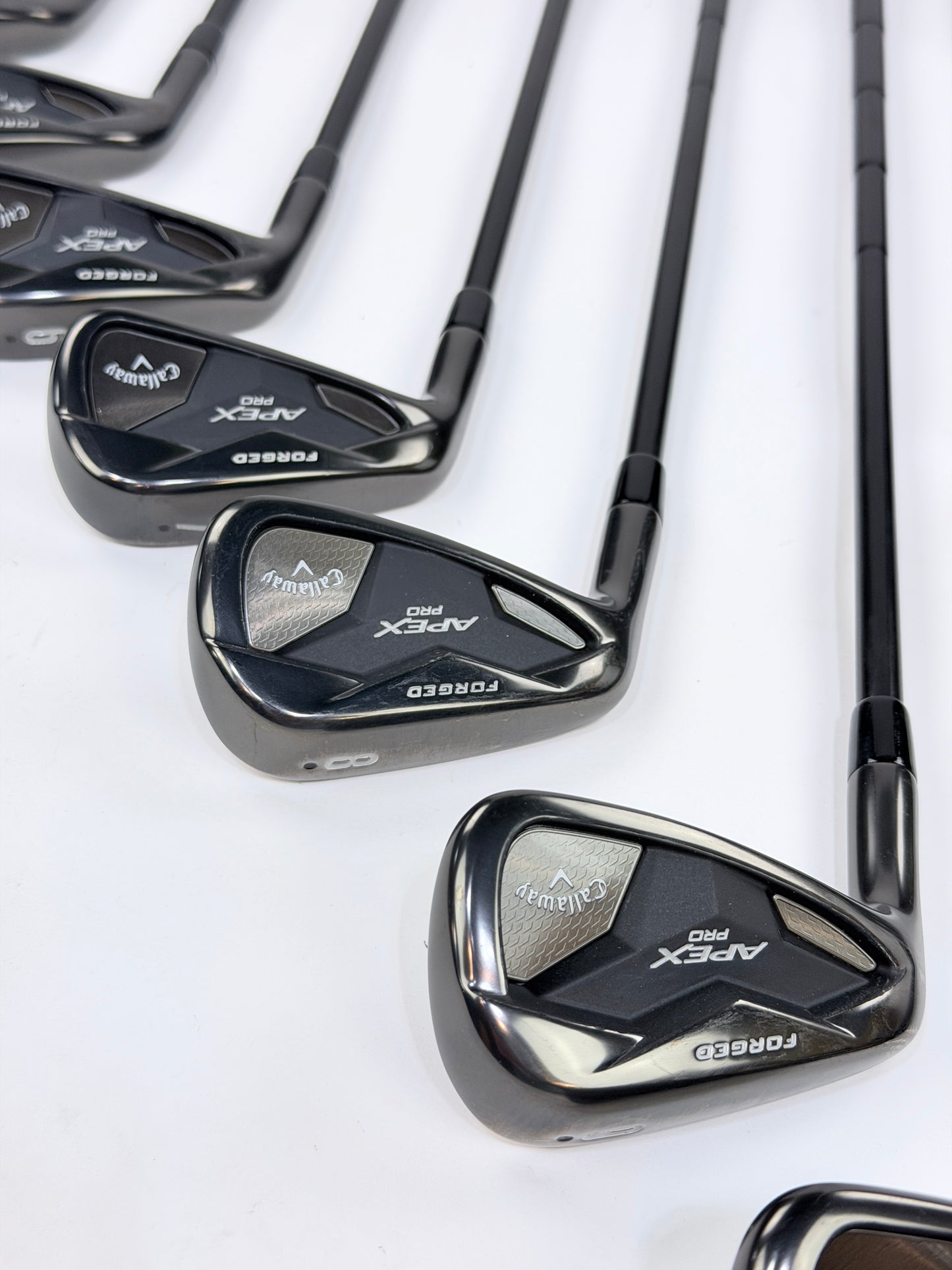 CALLAWAY APEX PRO BLACK 19 4-PW AW IRON SET S FLEX LH