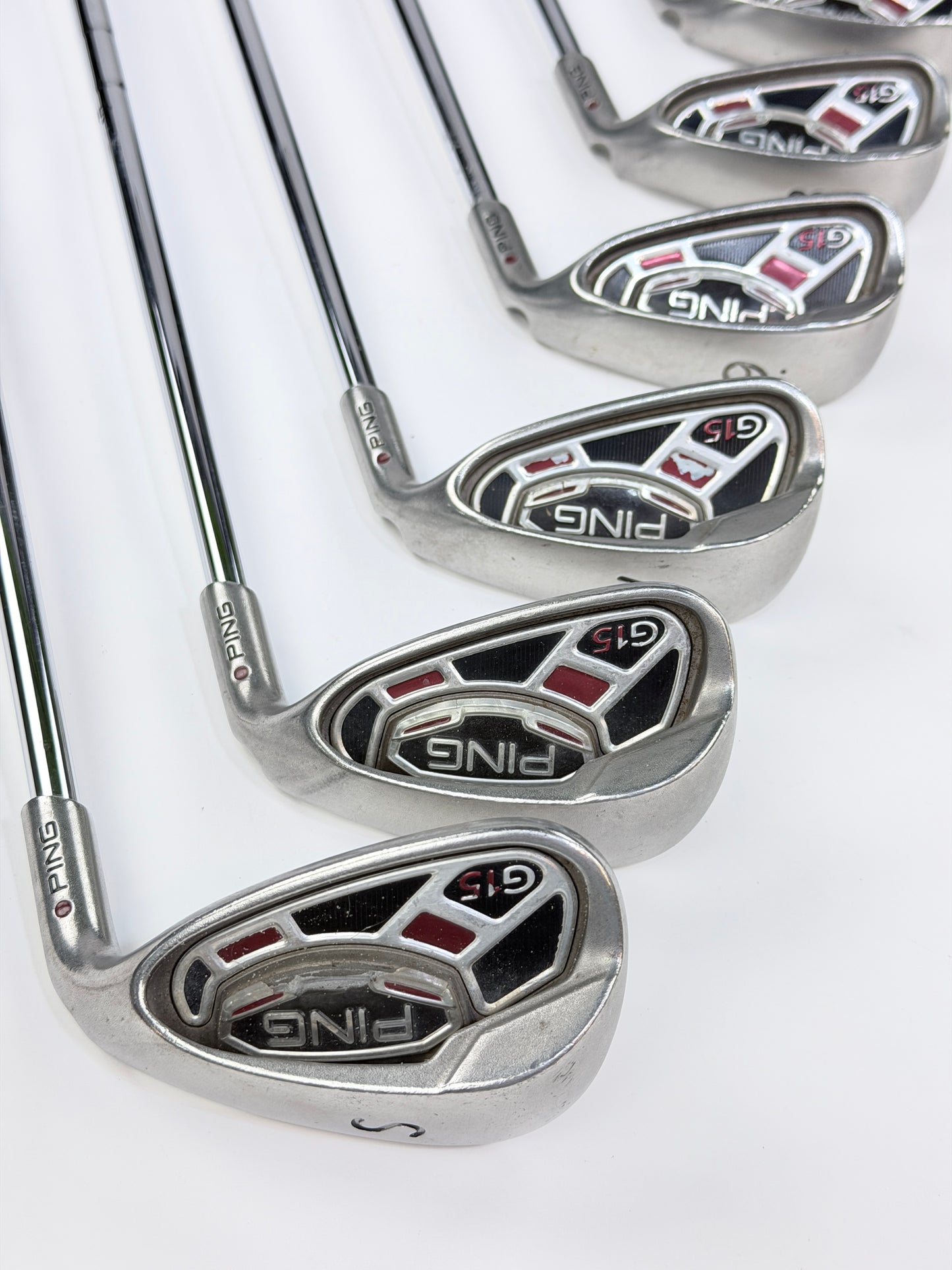 PING G15 IRON SET RED DOT 4-PW UW SW S FLEX RH